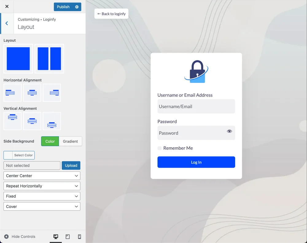Advanced layout and position