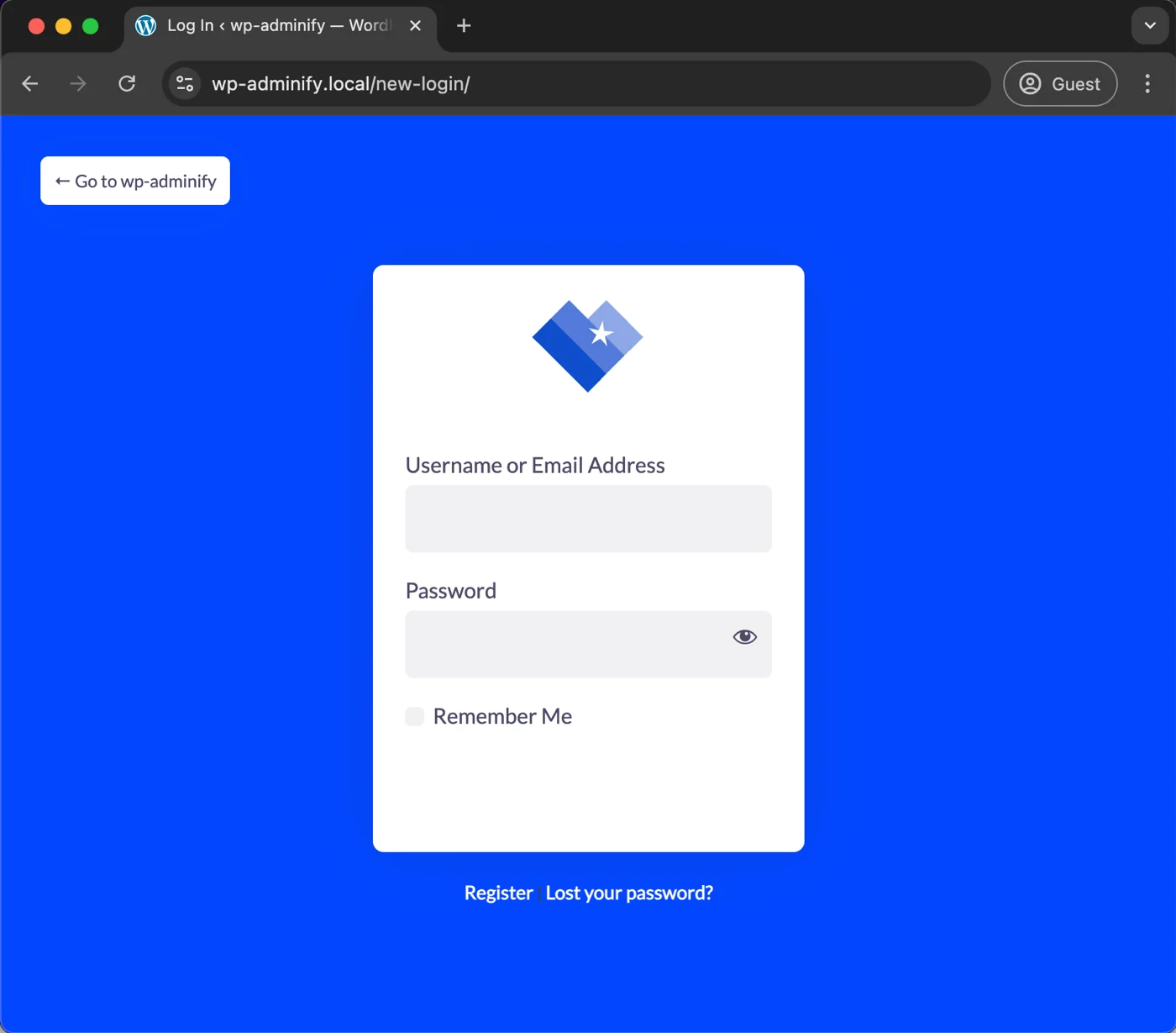 Changed WordPress login page URL