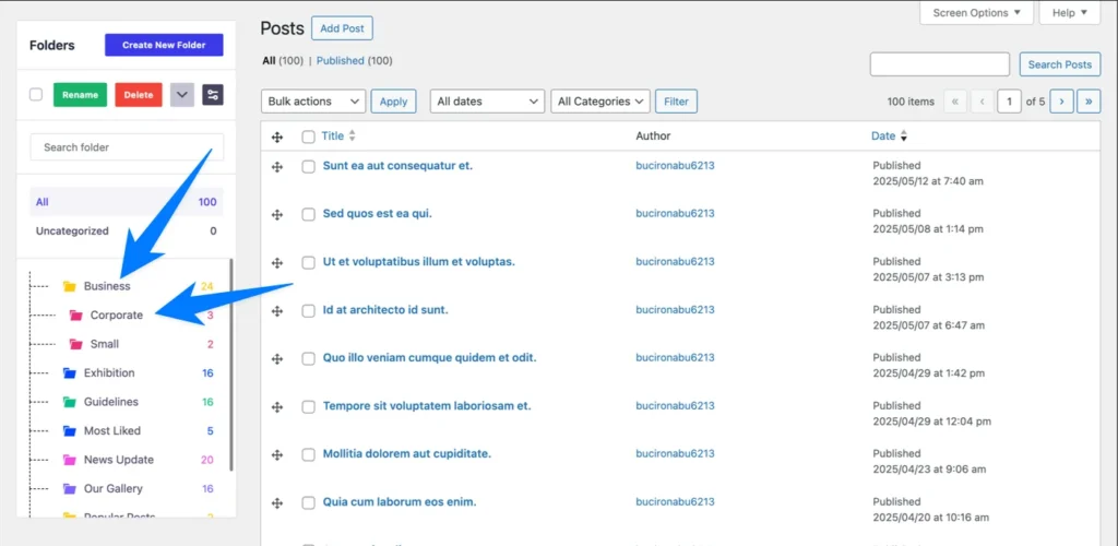 Create sub folder under main folder in media library folder plugin