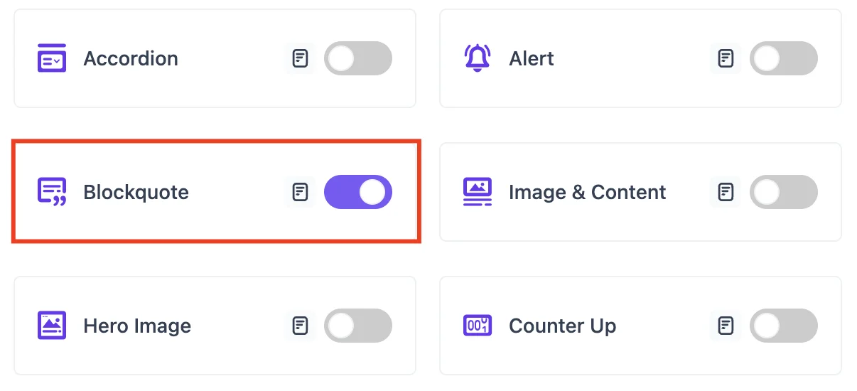 Enable blockquote in Master Blocks