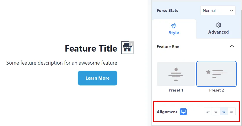 Feature Grid style and preset