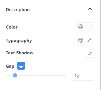 Feature Grid description style