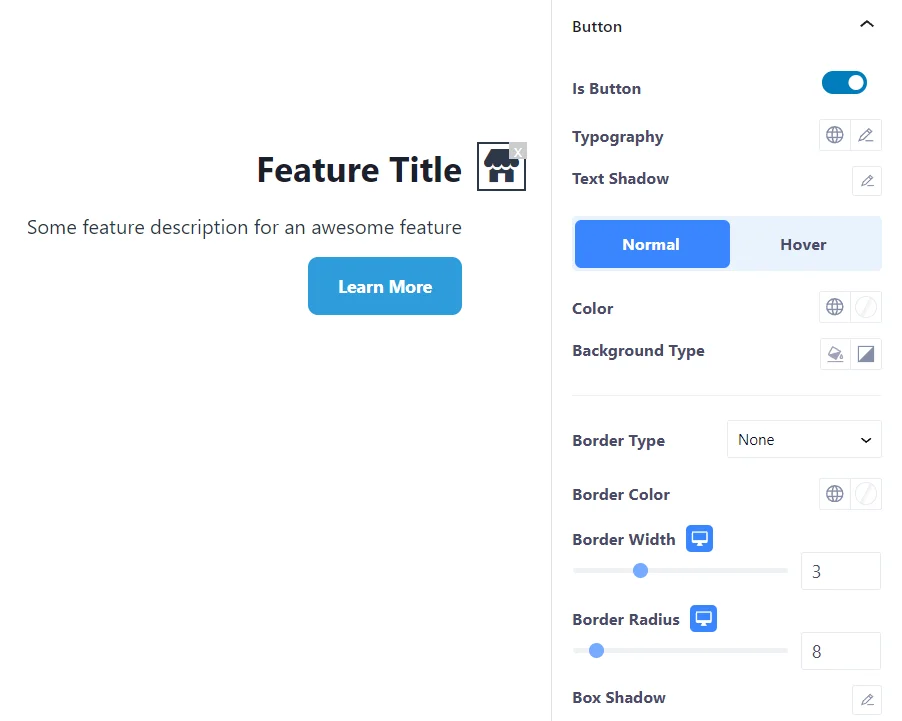 Feature grid border customization