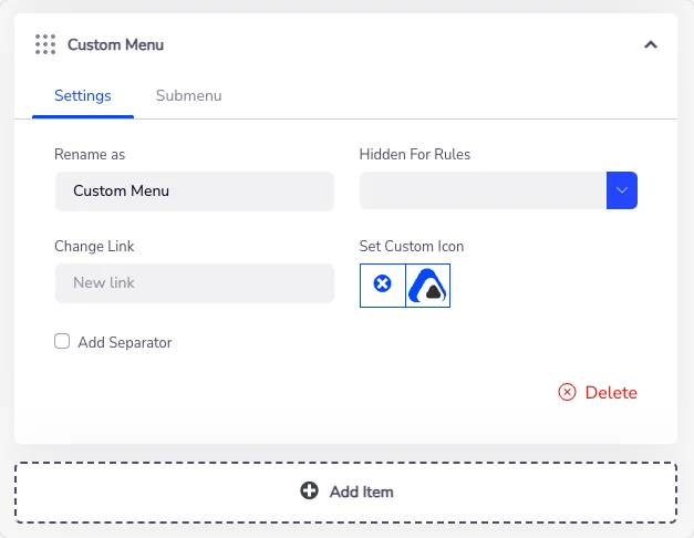 Input necessary options in the menu