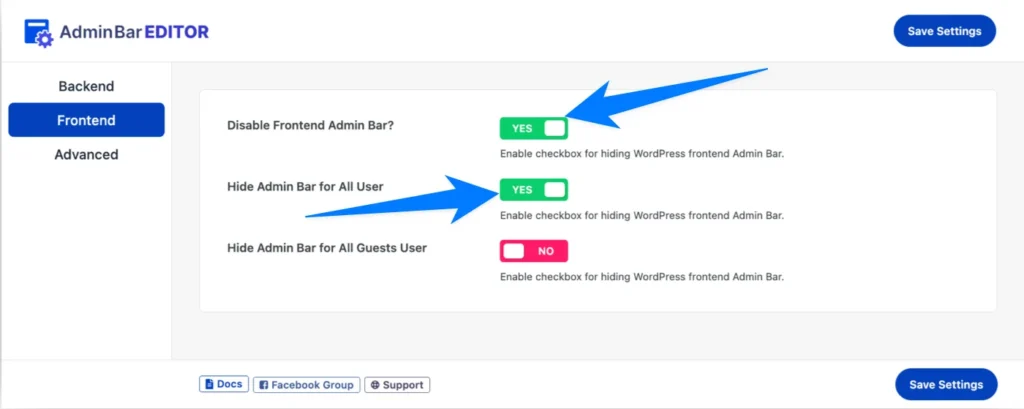 Hide WordPress Admin Bar for all users