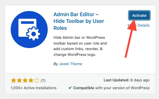 Active Admin Bar Editor plugin