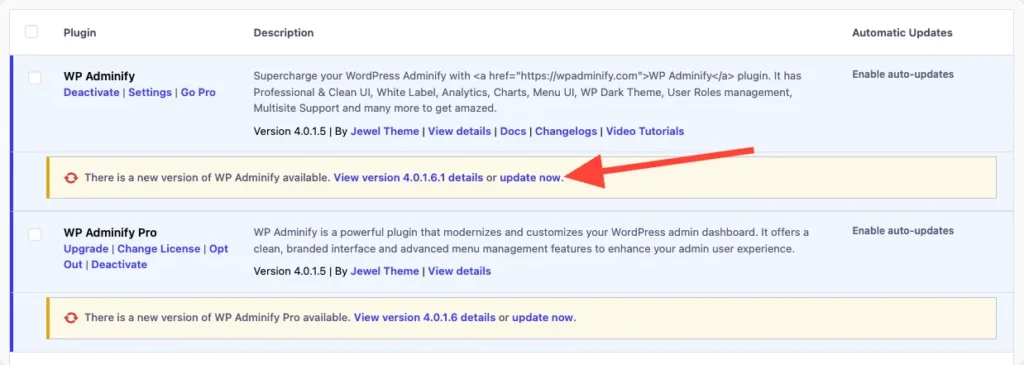 How to Update WP Adminify plugin