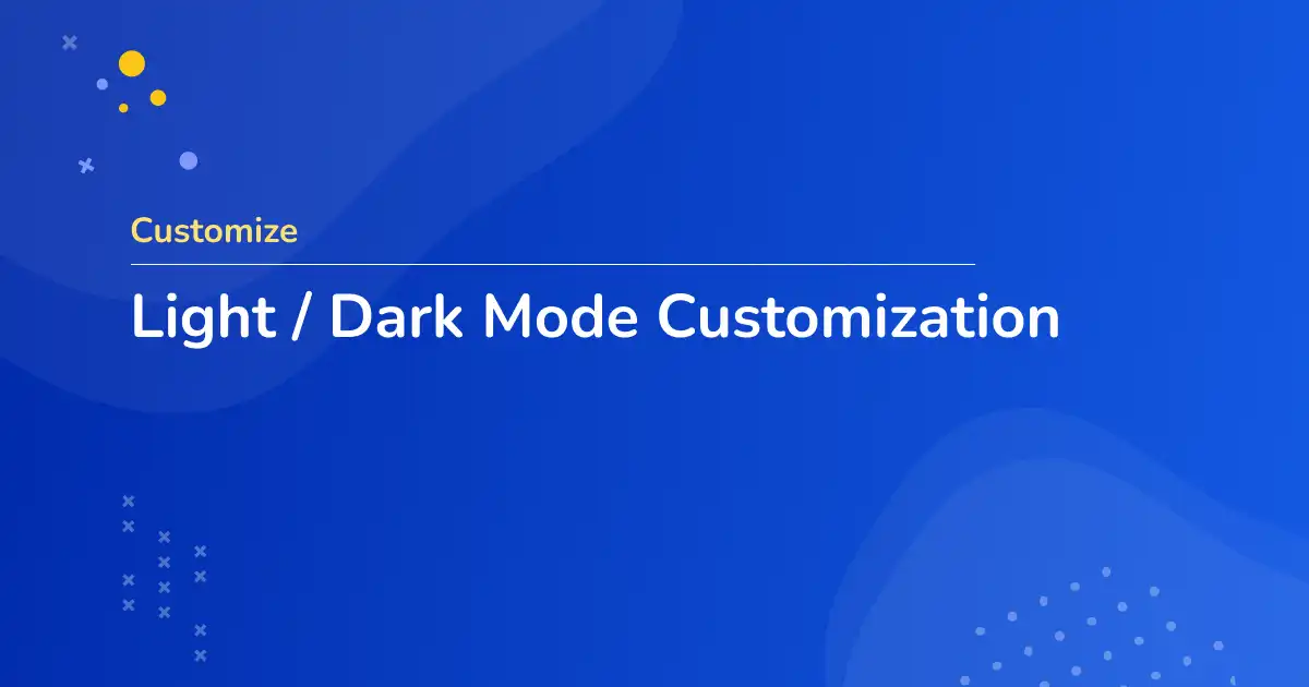 Dark Mode and Light Mode settings for WordPress Dashboard