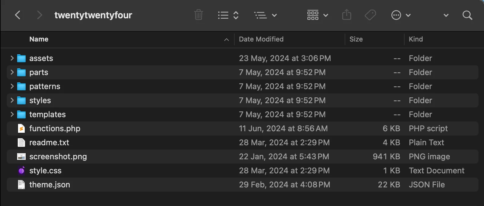 WordPress Theme Files
