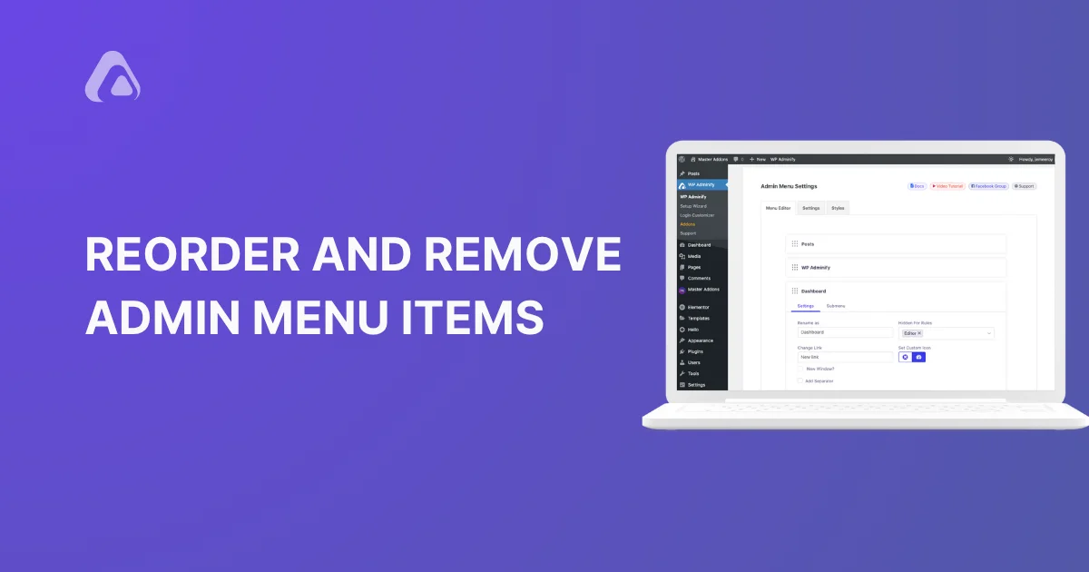 How to Reorder and Remove Admin Menu Items in WordPress?