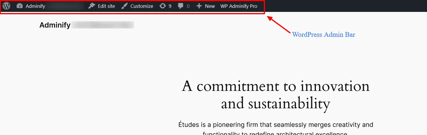WordPress Admin Bar