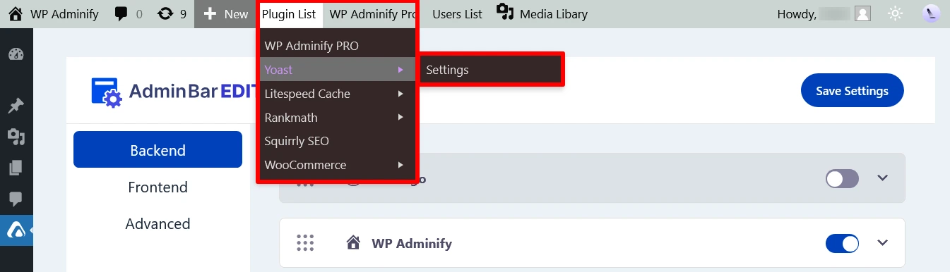 Create sub menus