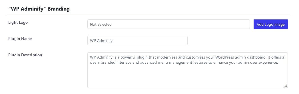Change plugin name and description