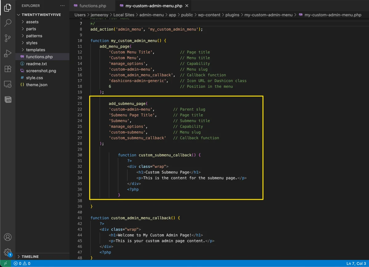 How to Create a WordPress Custom Admin Menu? - WP Adminify