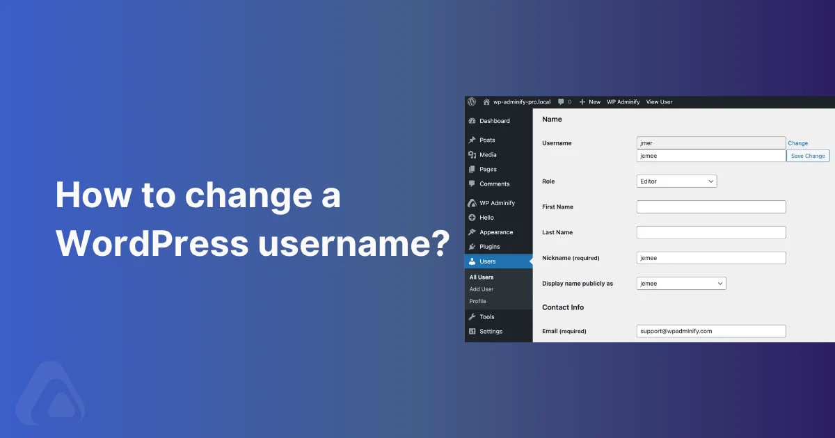 How to change a WordPress username