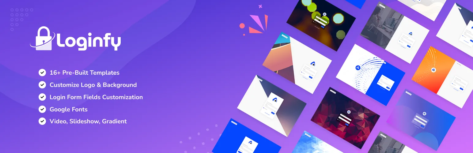 Loginfy custom WordPress login page customizer plugin banner