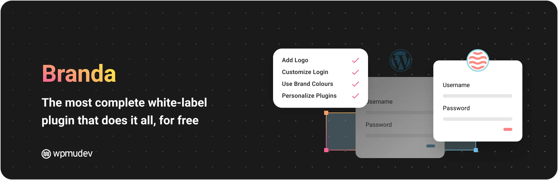 Branda white labeling WordPress plugin banner from the WordPress.org plugin directory