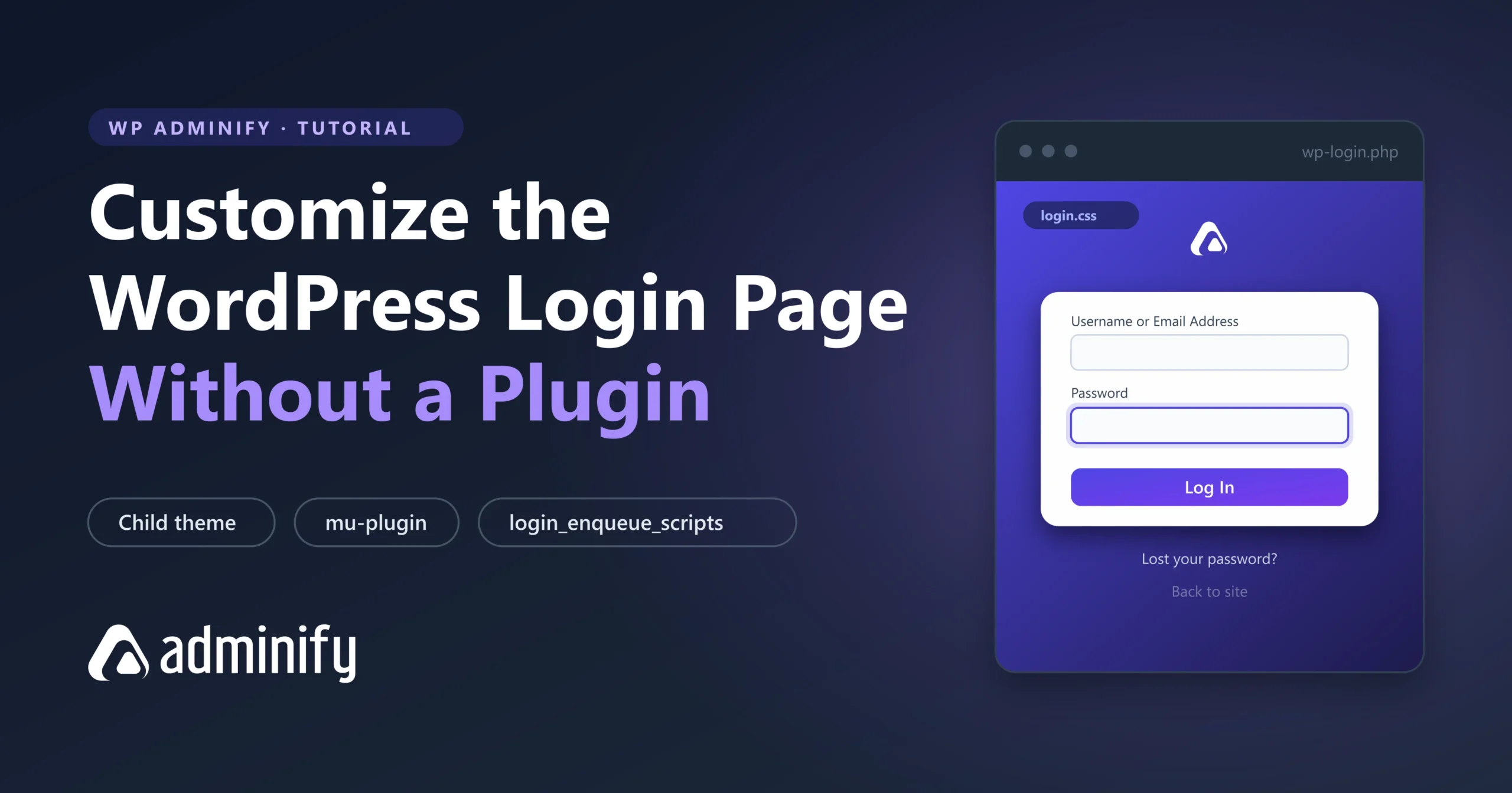 Customize the WordPress Login Page Without a Plugin