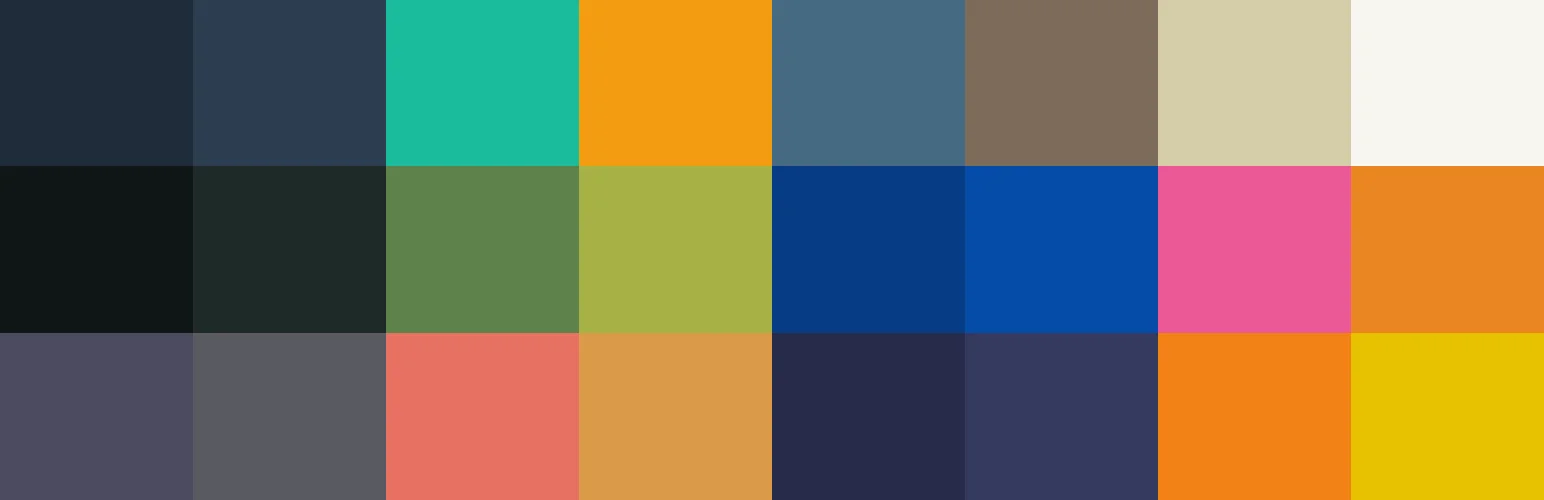 Admin Color Schemes plugin banner showing WordPress admin color palettes